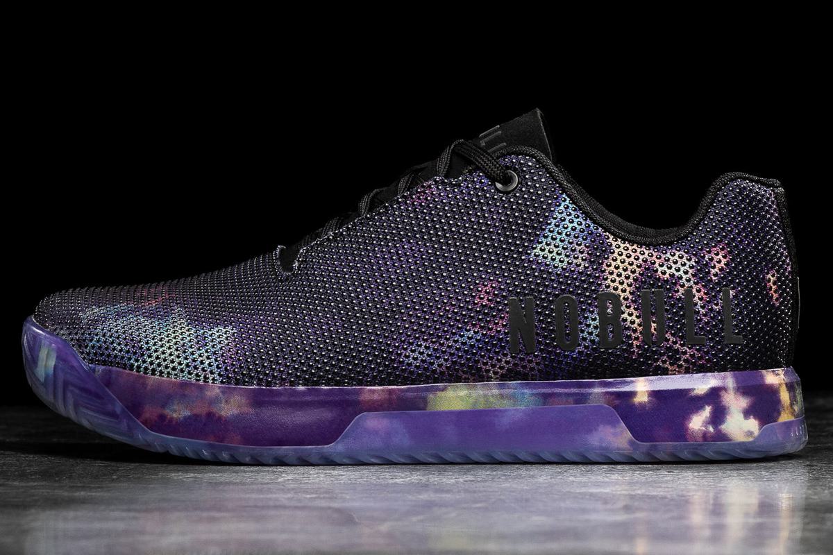 Nobull Superfabric Tie-Dye Women\'s Trainers Purple Black | Australia (CW7189)